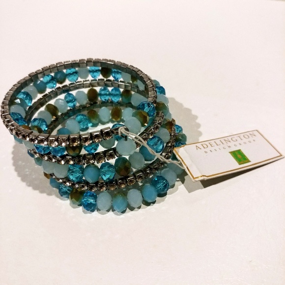 Glass Bead Spiral Bracelet - Picture 1 of 2